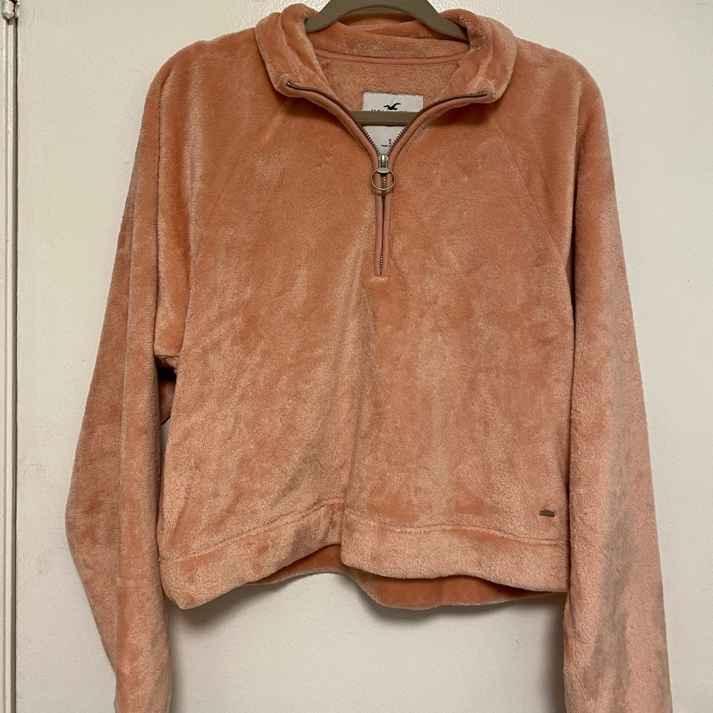 Blush Hollister Faux Fur Top